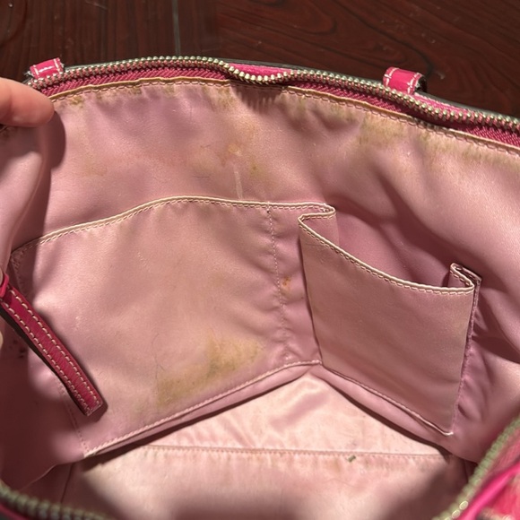 Coach HOT GIRL Pink Patent Leather Signature C Stitch Tote (Style #F15142) - Picture 14 of 16